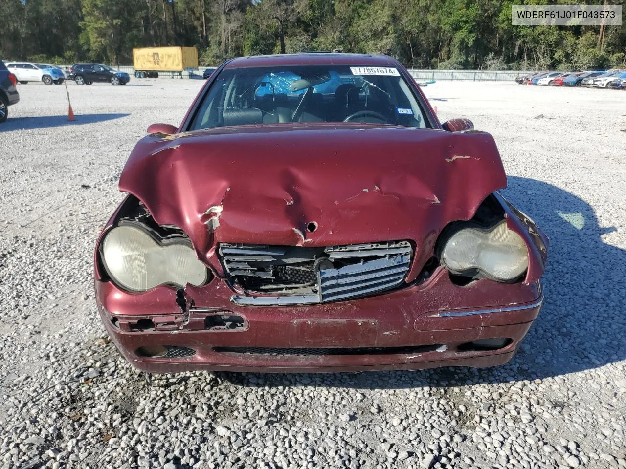 2001 Mercedes-Benz C 240 VIN: WDBRF61J01F043573 Lot: 77867674