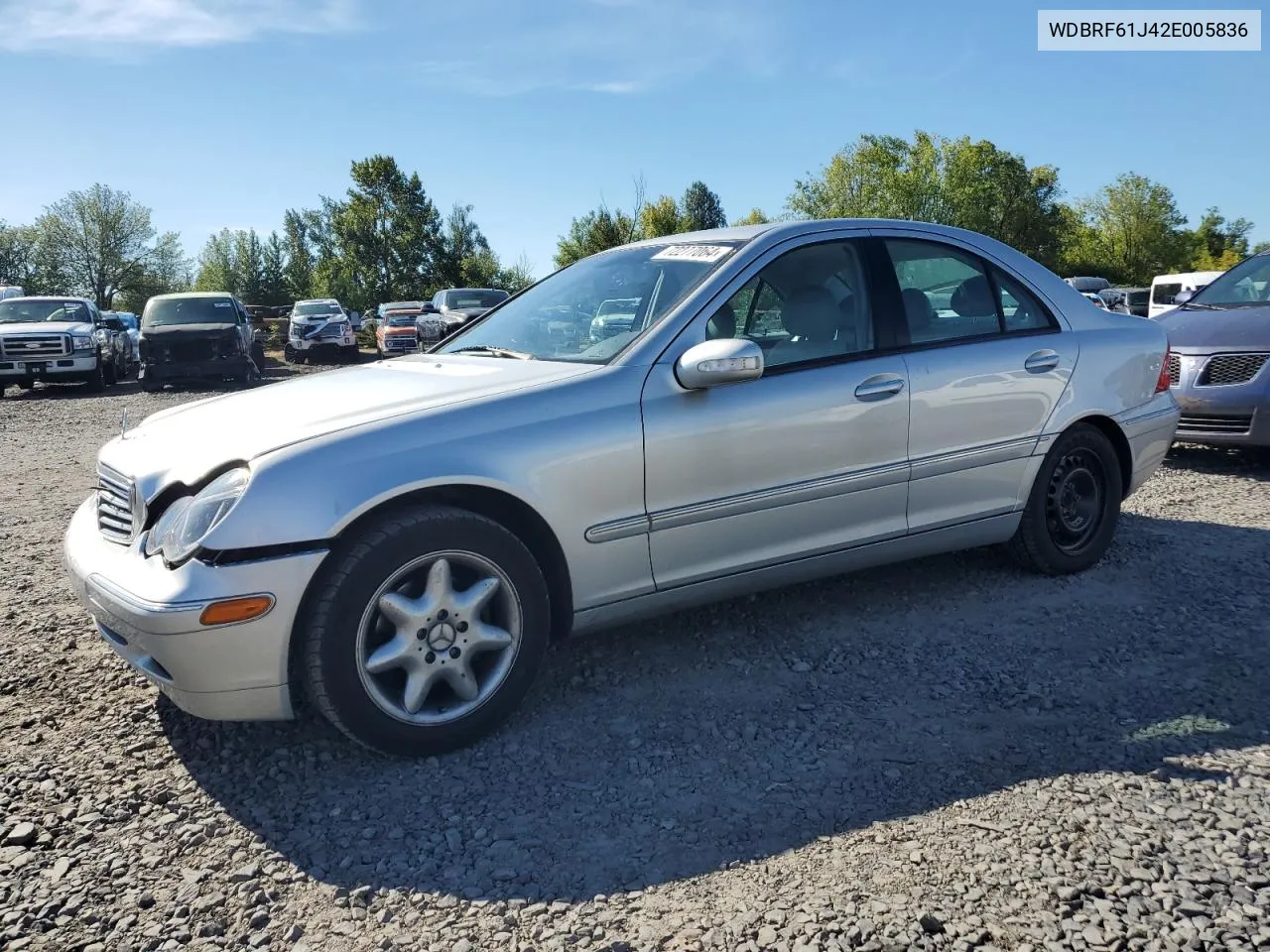 2002 Mercedes-Benz C 240 VIN: WDBRF61J42E005836 Lot: 72277064