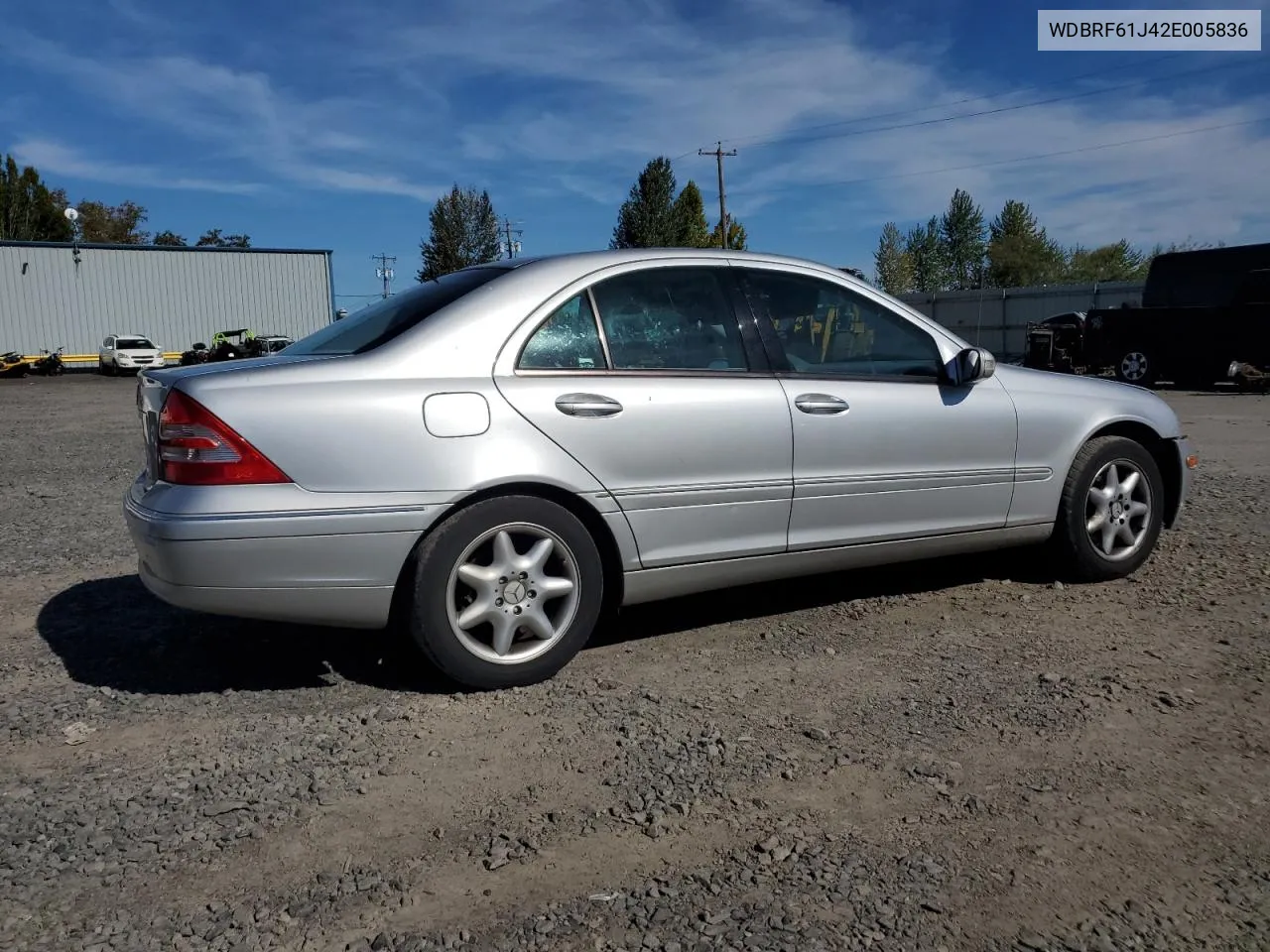 2002 Mercedes-Benz C 240 VIN: WDBRF61J42E005836 Lot: 72277064