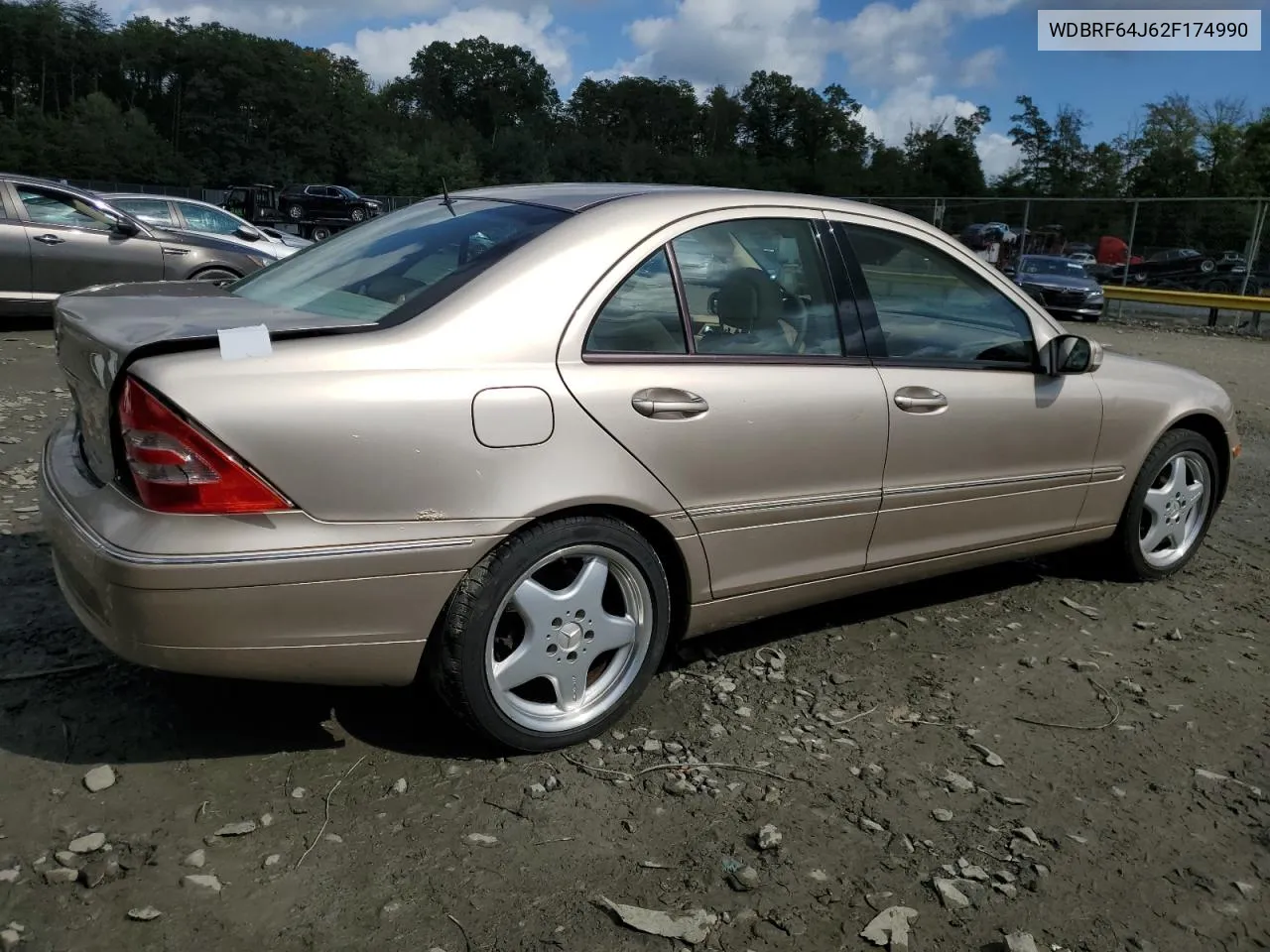 2002 Mercedes-Benz C 320 VIN: WDBRF64J62F174990 Lot: 74481854