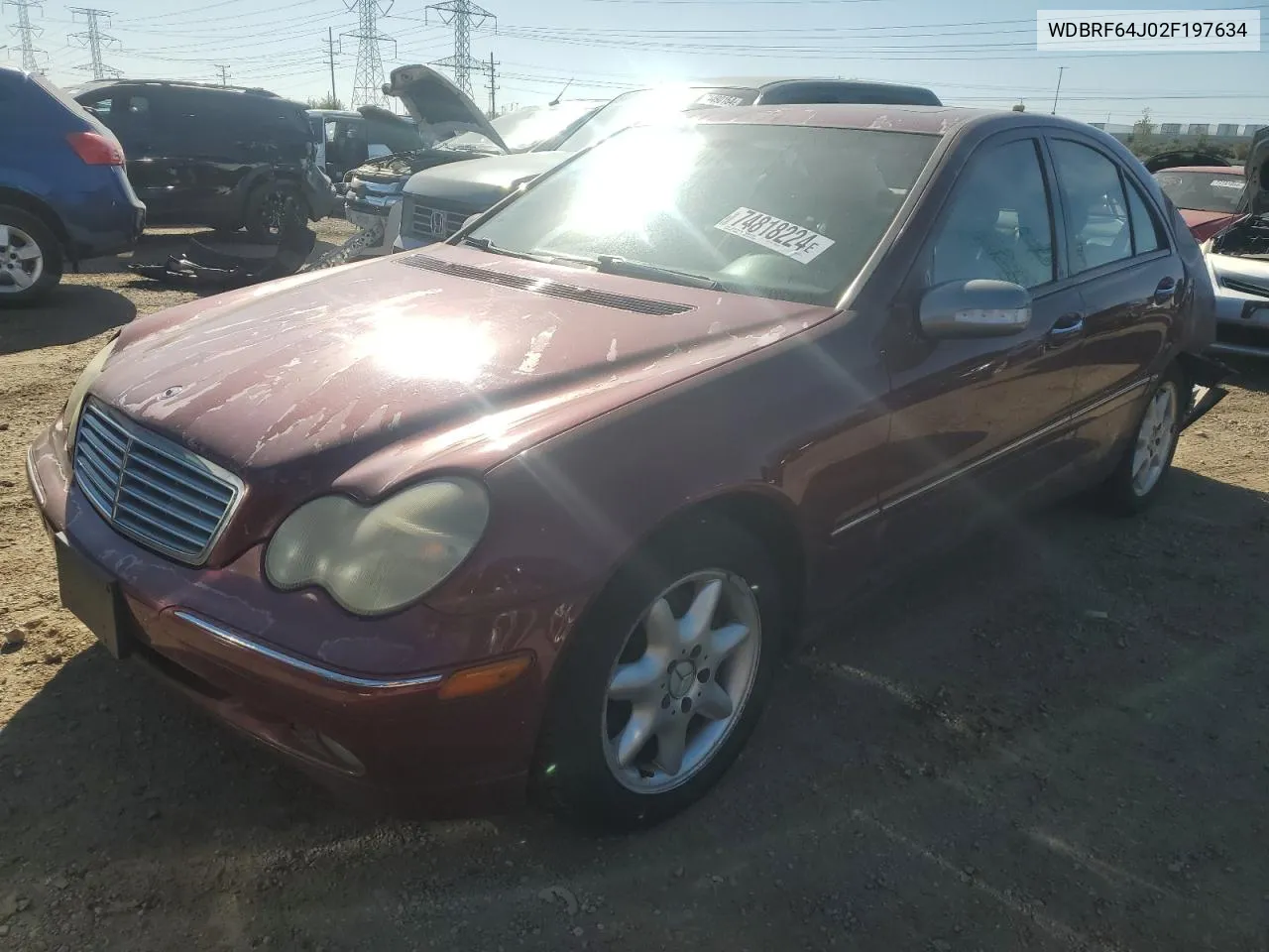 2002 Mercedes-Benz C 320 VIN: WDBRF64J02F197634 Lot: 74818224