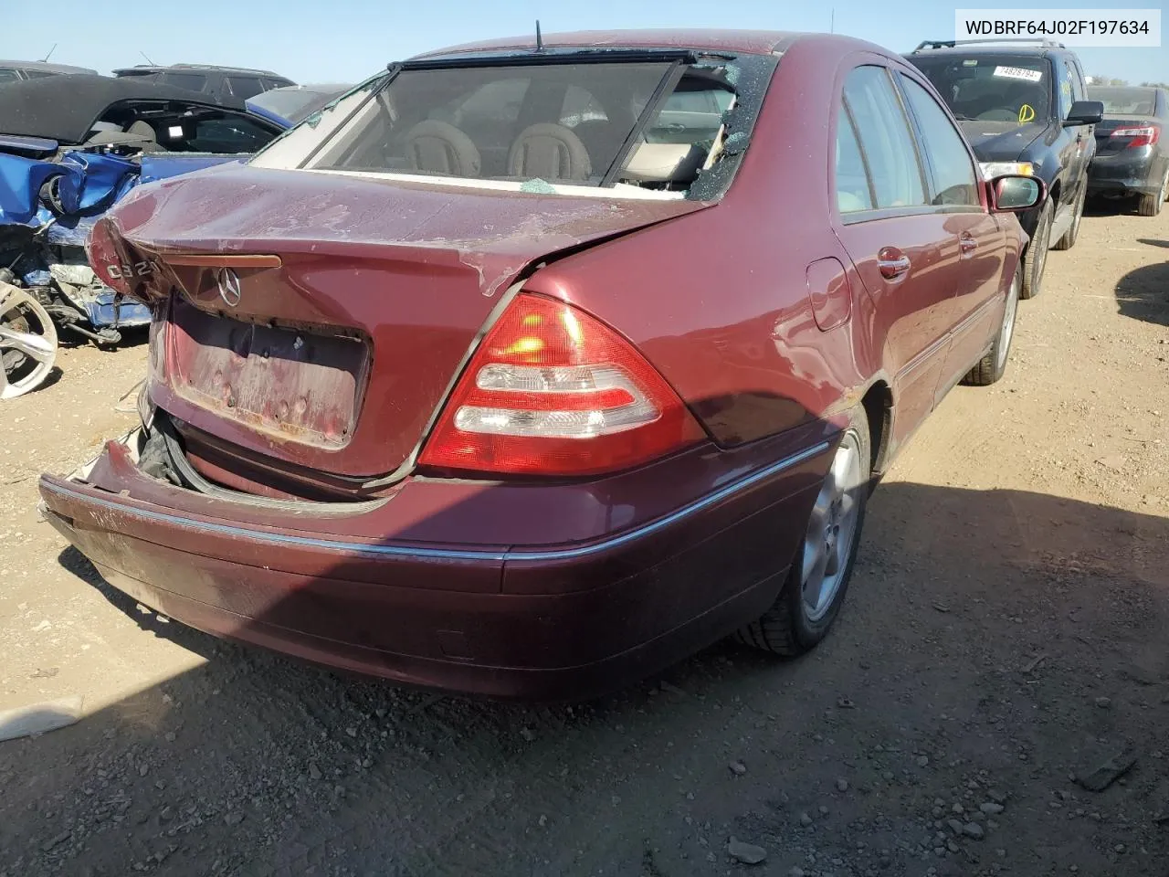 2002 Mercedes-Benz C 320 VIN: WDBRF64J02F197634 Lot: 74818224