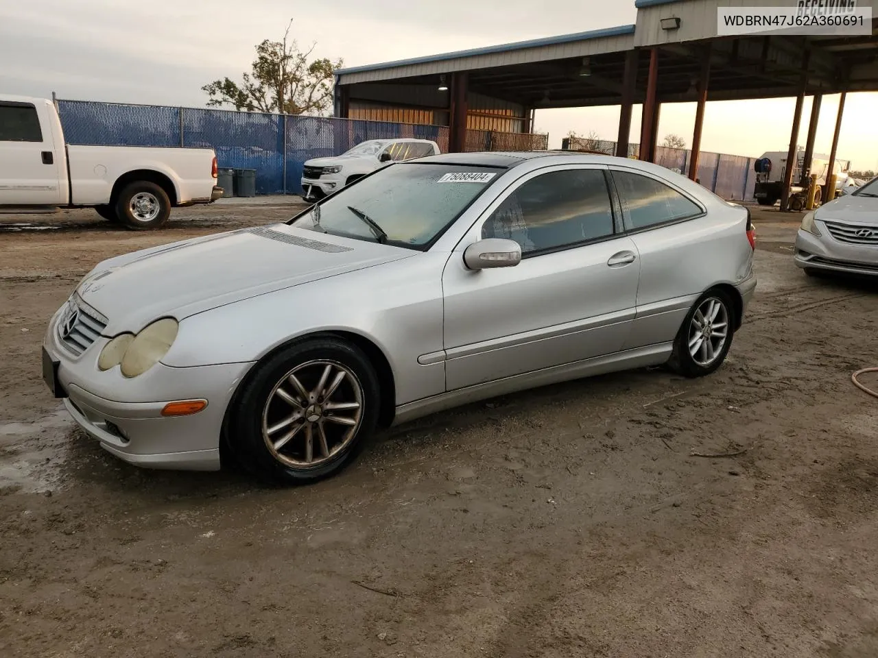 2002 Mercedes-Benz C 230K Sport Coupe VIN: WDBRN47J62A360691 Lot: 75088404