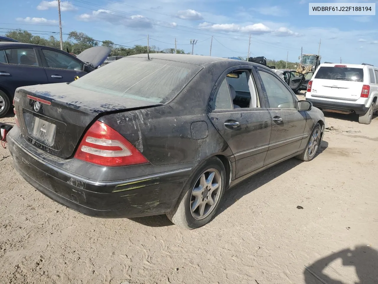 2002 Mercedes-Benz C 240 VIN: WDBRF61J22F188194 Lot: 76696484