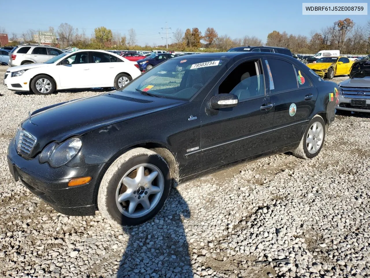 2002 Mercedes-Benz C 240 VIN: WDBRF61J52E008759 Lot: 79503234