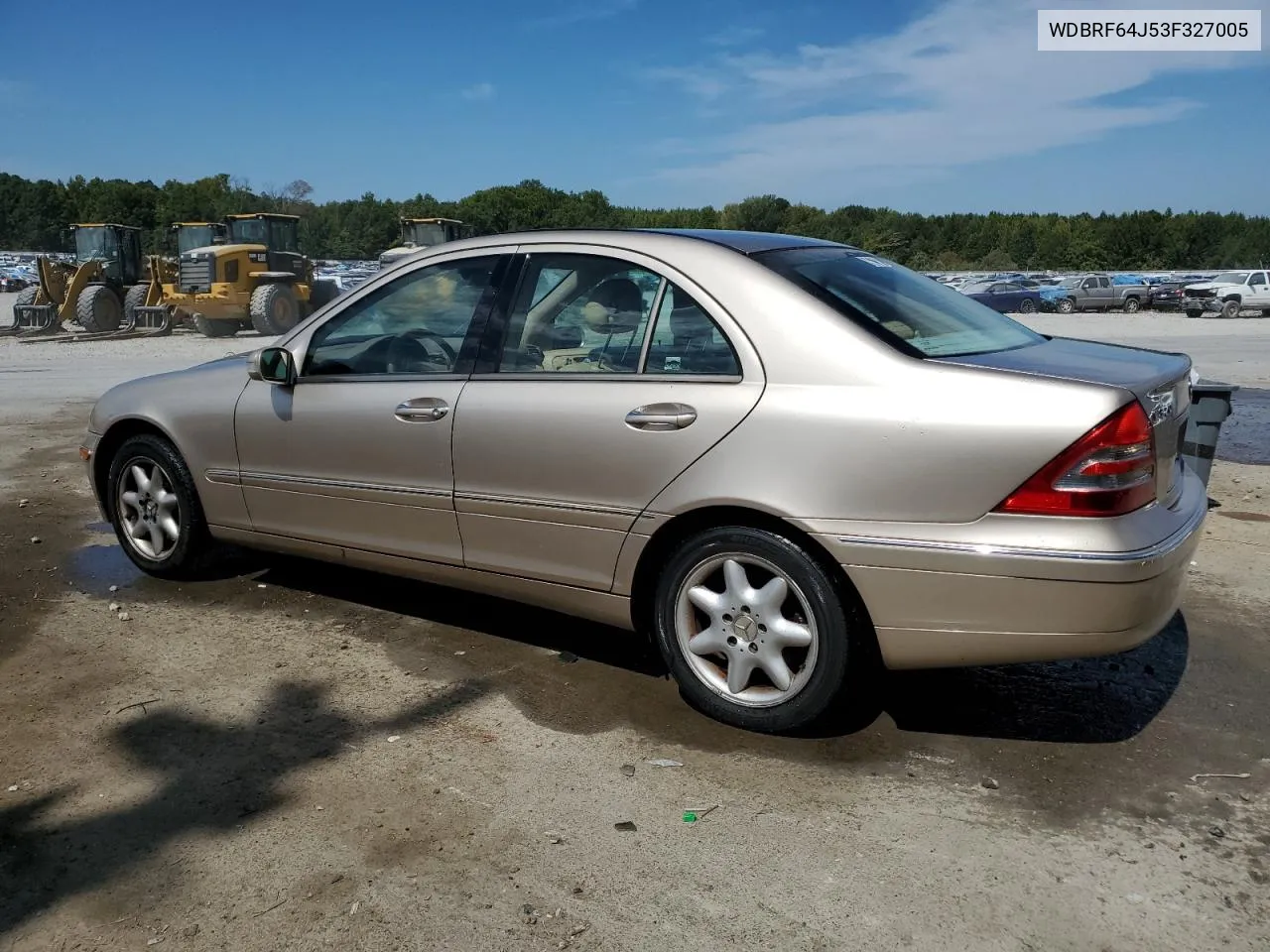 2003 Mercedes-Benz C 320 VIN: WDBRF64J53F327005 Lot: 69500224