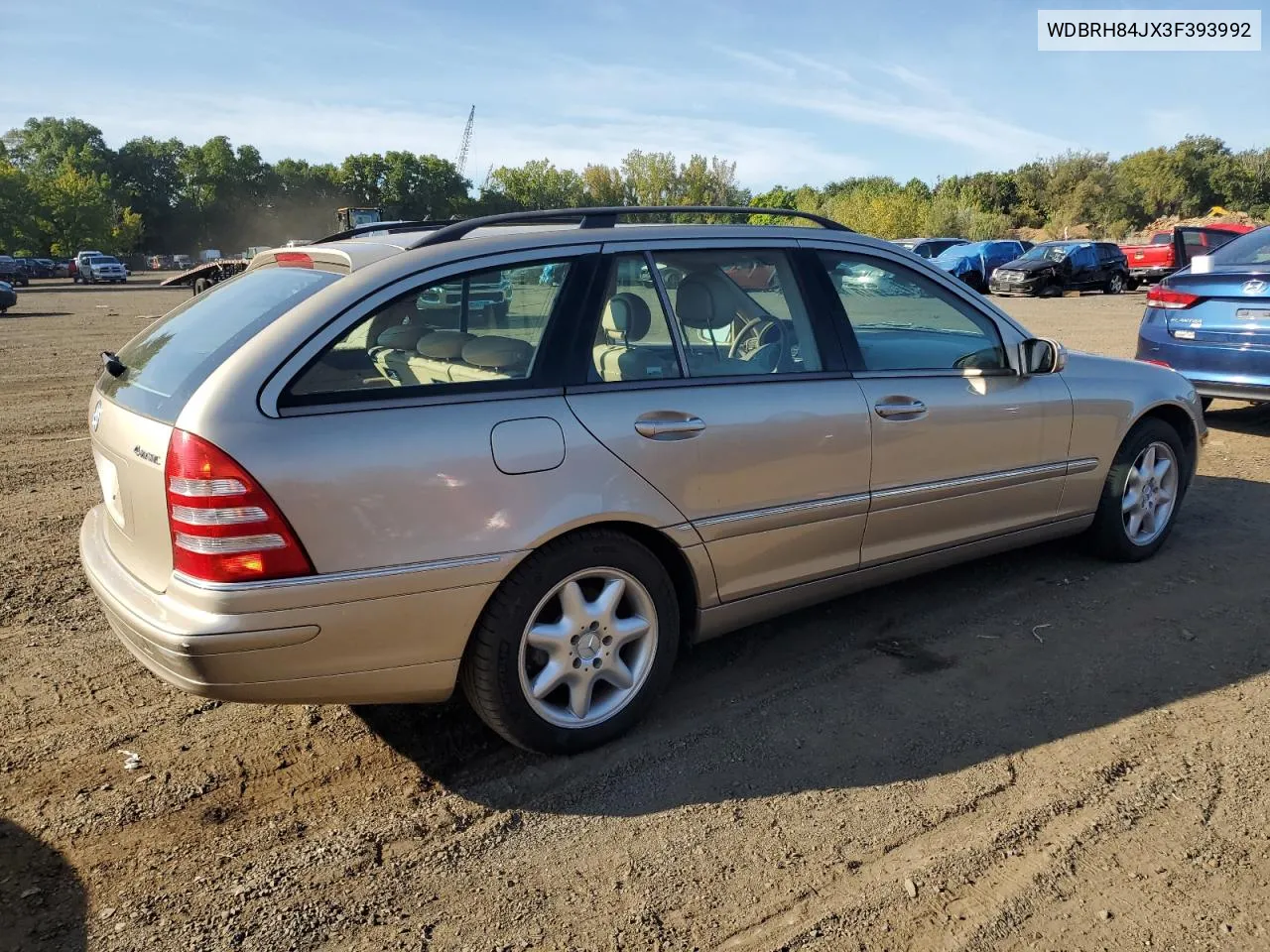 2003 Mercedes-Benz C 320 4Matic VIN: WDBRH84JX3F393992 Lot: 70216234