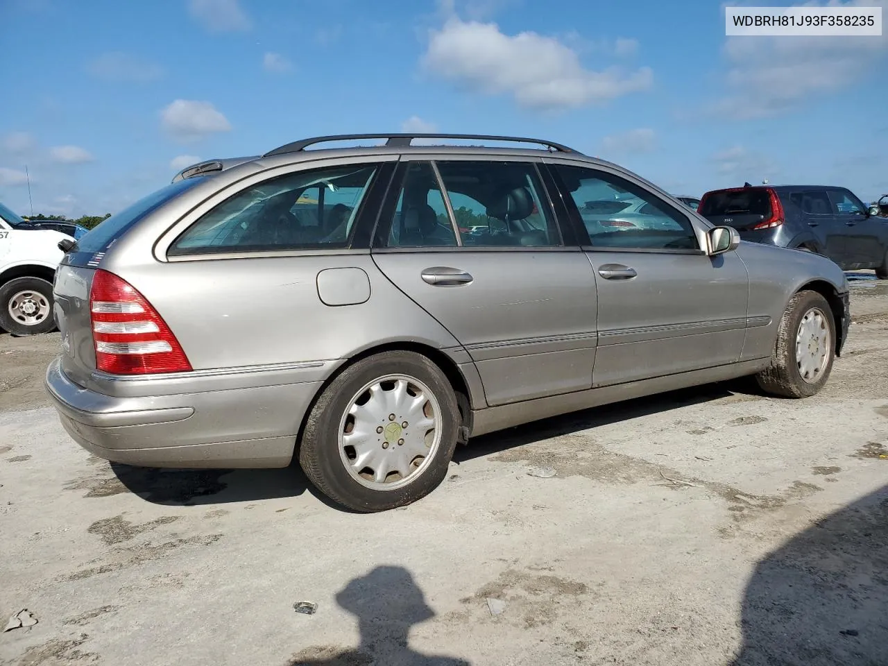 2003 Mercedes-Benz C 240 Sportwagon 4Matic VIN: WDBRH81J93F358235 Lot: 72420804