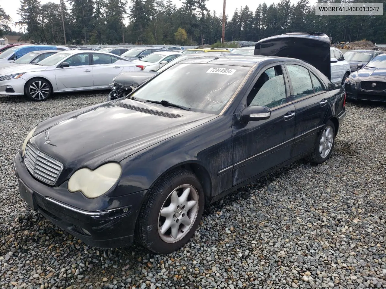 2003 Mercedes-Benz C 240 VIN: WDBRF61J43E013047 Lot: 72944684