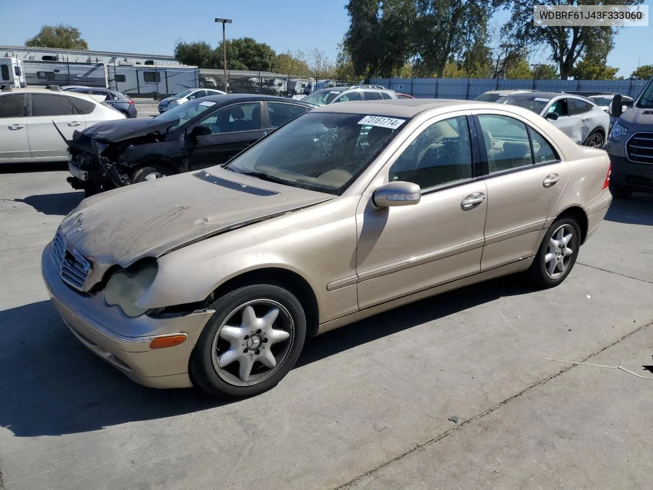 2003 Mercedes-Benz C 240 VIN: WDBRF61J43F333060 Lot: 73161714