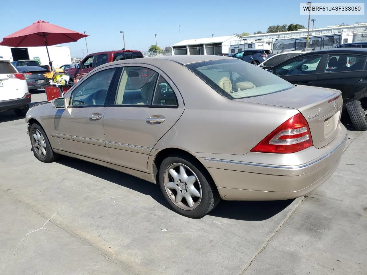 2003 Mercedes-Benz C 240 VIN: WDBRF61J43F333060 Lot: 73161714