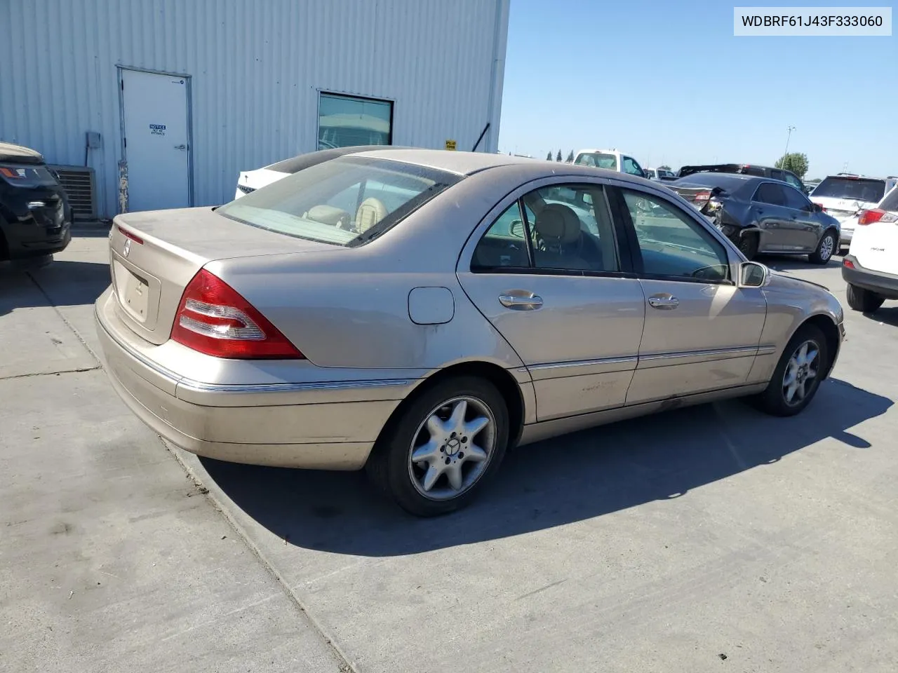 2003 Mercedes-Benz C 240 VIN: WDBRF61J43F333060 Lot: 73161714