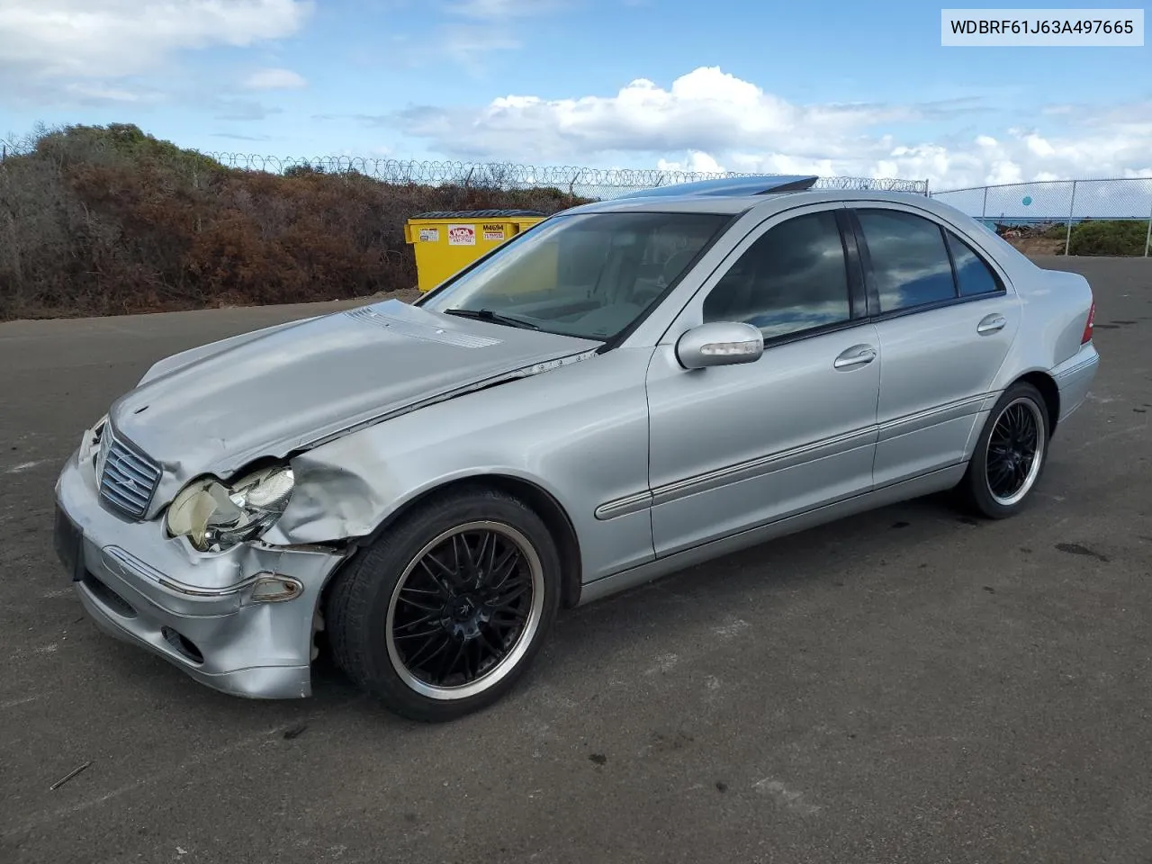 2003 Mercedes-Benz C 240 VIN: WDBRF61J63A497665 Lot: 73669904