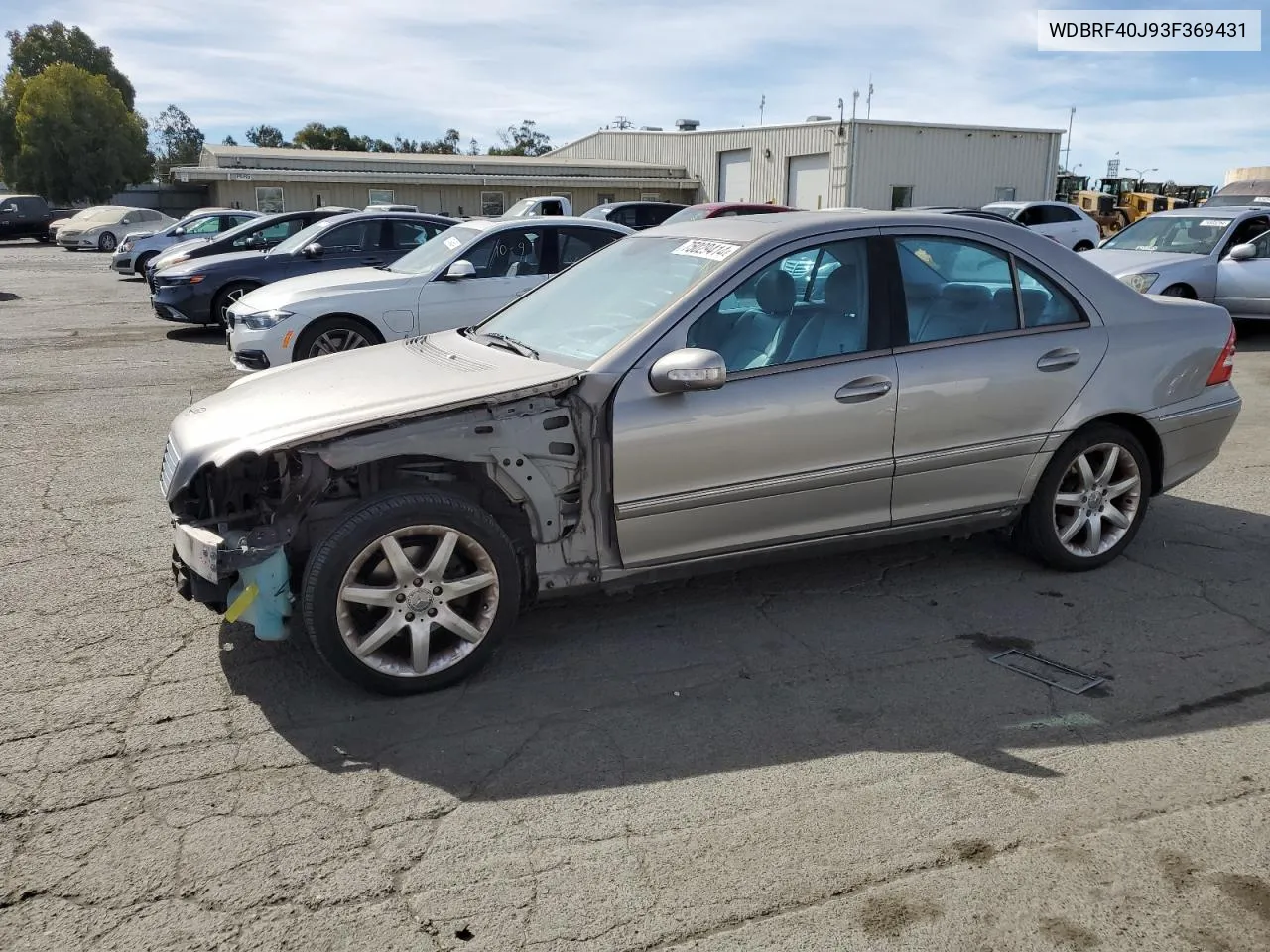 2003 Mercedes-Benz C 230K Sport Sedan VIN: WDBRF40J93F369431 Lot: 75029414