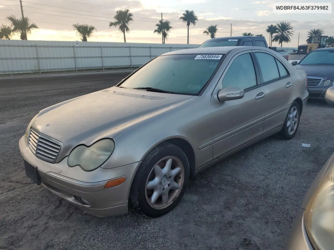 2003 Mercedes-Benz C 320 4Matic VIN: WDBRF84J63F379982 Lot: 75836544