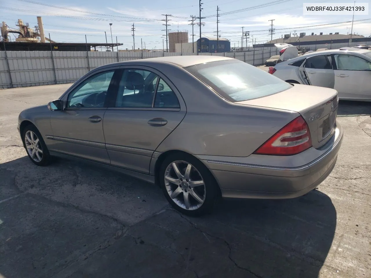 2003 Mercedes-Benz C 230K Sport Sedan VIN: WDBRF40J33F421393 Lot: 75850424