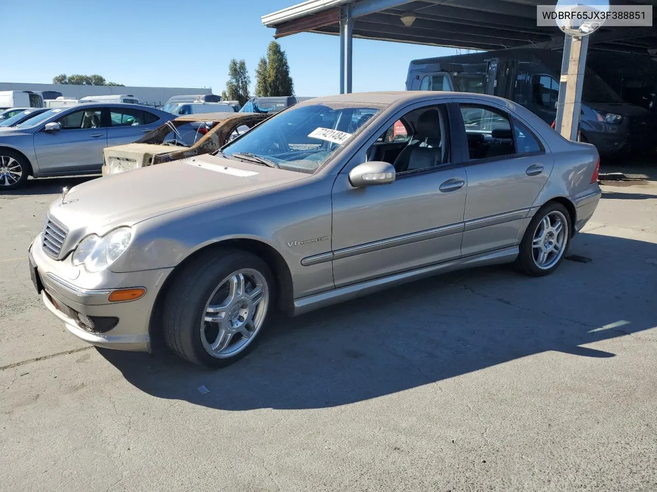 2003 Mercedes-Benz C 32 Amg Kompressor VIN: WDBRF65JX3F388851 Lot: 77421484