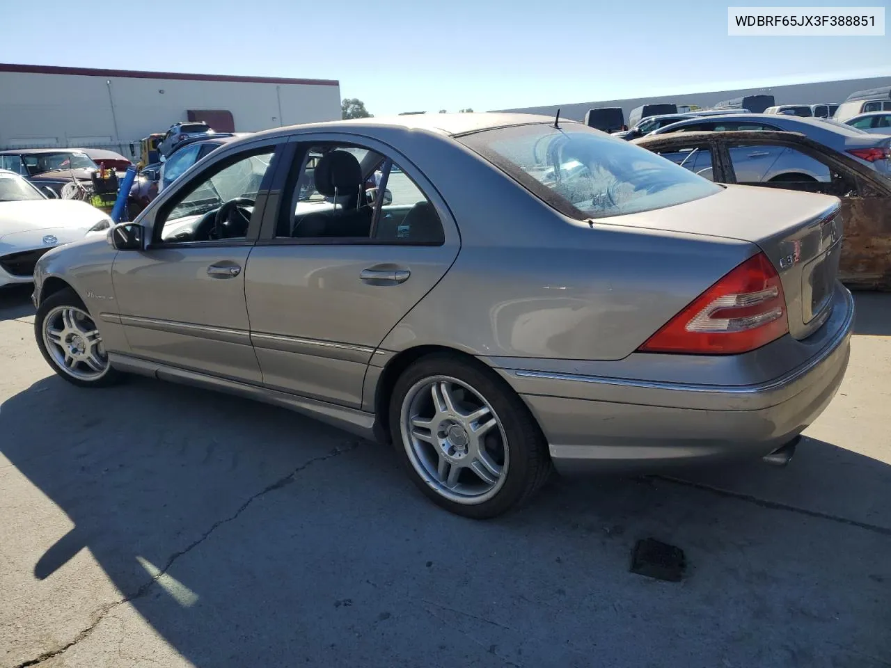 2003 Mercedes-Benz C 32 Amg Kompressor VIN: WDBRF65JX3F388851 Lot: 77421484