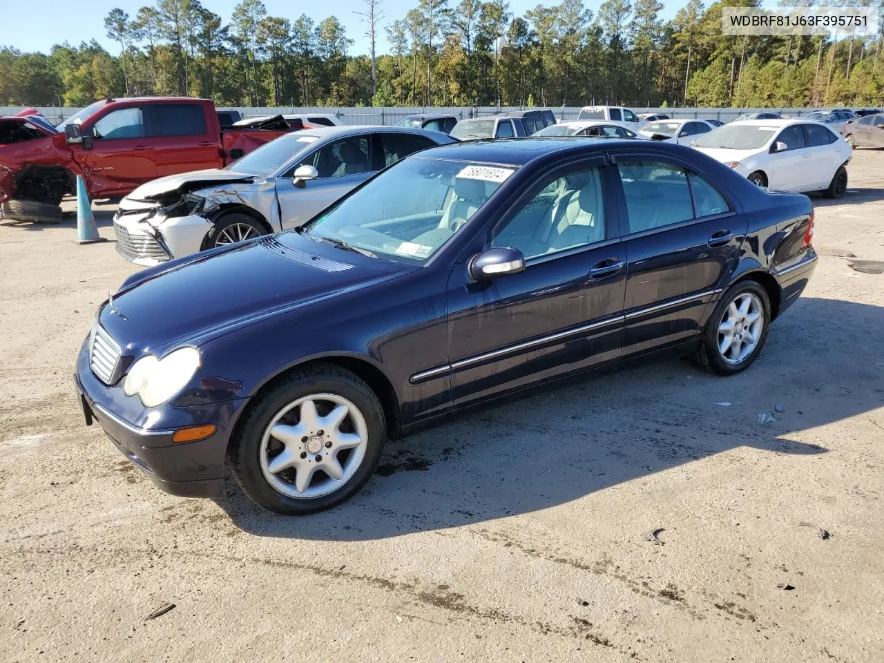 2003 Mercedes-Benz C 240 4Matic VIN: WDBRF81J63F395751 Lot: 78801684