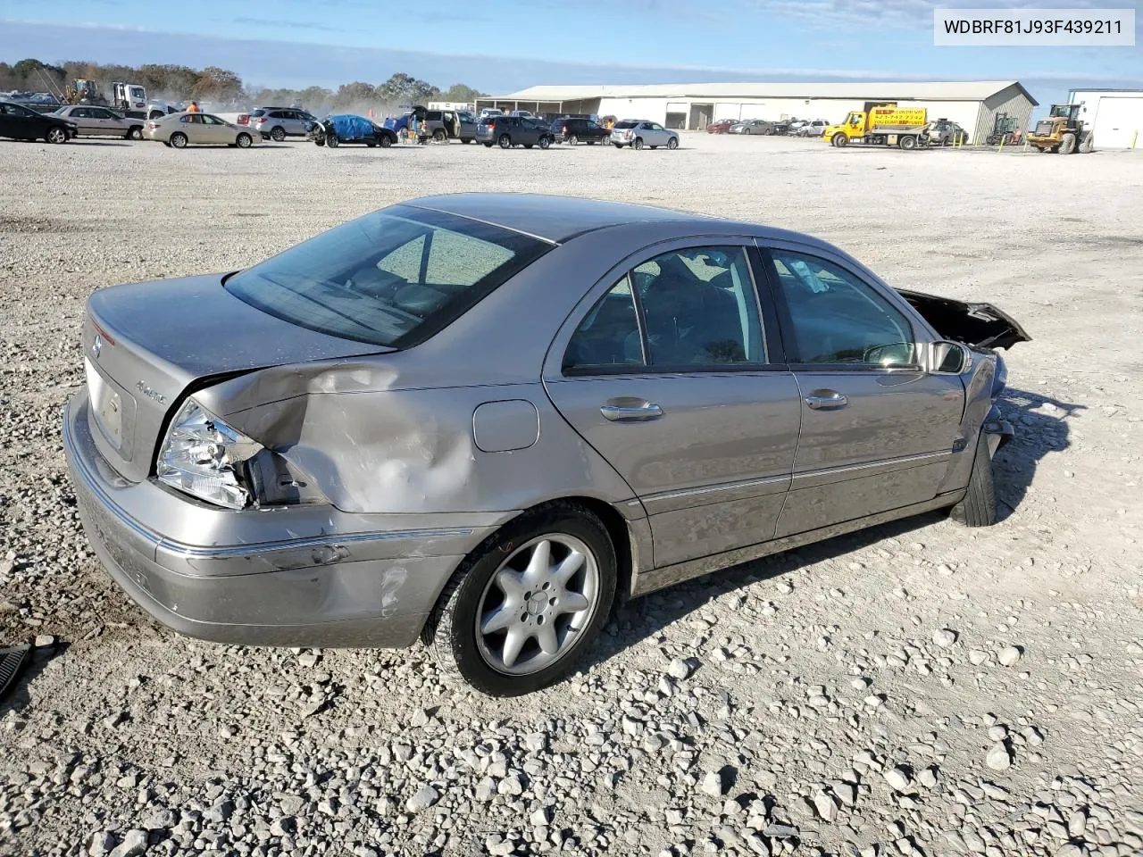 2003 Mercedes-Benz C 240 4Matic VIN: WDBRF81J93F439211 Lot: 79460514