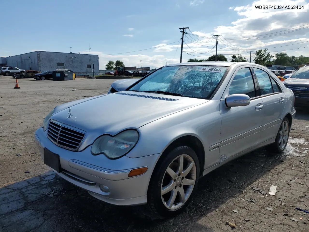 2004 Mercedes-Benz C 230K Sport Sedan VIN: WDBRF40J34A563404 Lot: 56598304