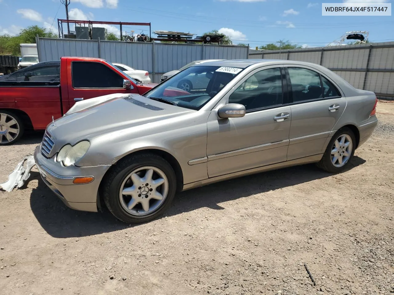 2004 Mercedes-Benz C 320 VIN: WDBRF64JX4F517447 Lot: 67980214