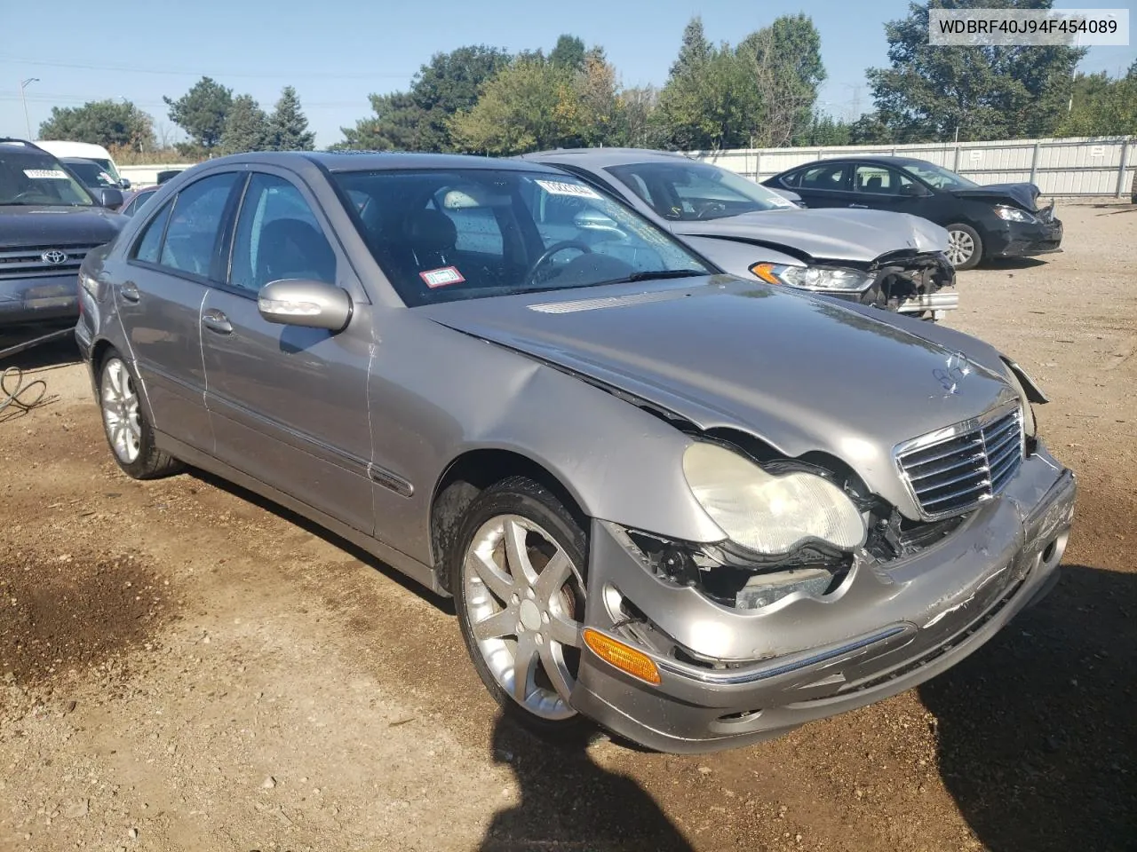 2004 Mercedes-Benz C 230K Sport Sedan VIN: WDBRF40J94F454089 Lot: 73221244