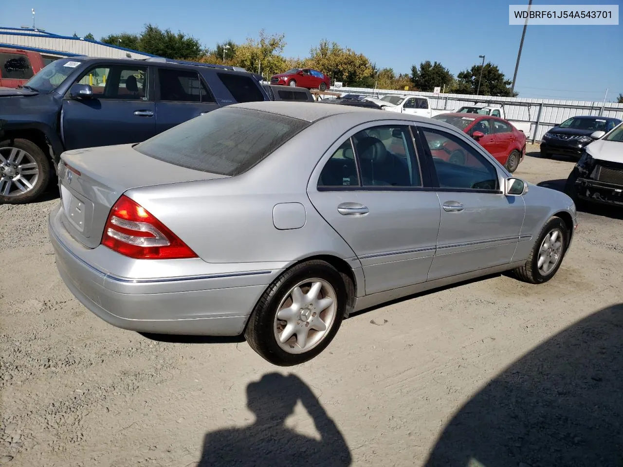 2004 Mercedes-Benz C 240 VIN: WDBRF61J54A543701 Lot: 73606644