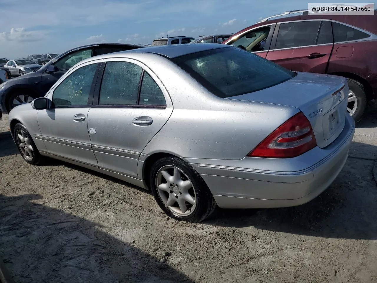 2004 Mercedes-Benz C 320 4Matic VIN: WDBRF84J14F547660 Lot: 75061074