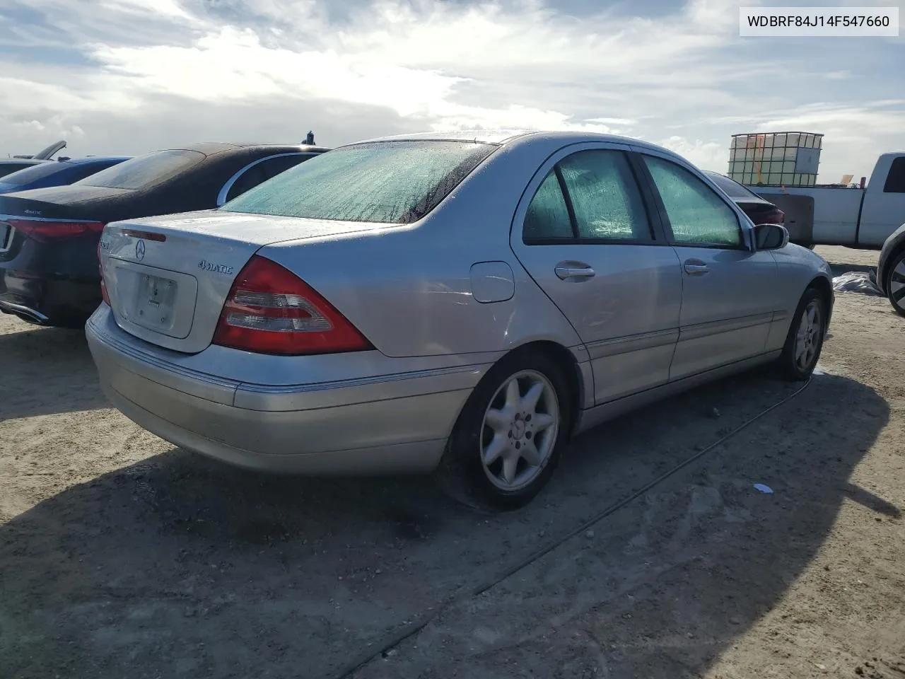 2004 Mercedes-Benz C 320 4Matic VIN: WDBRF84J14F547660 Lot: 75061074