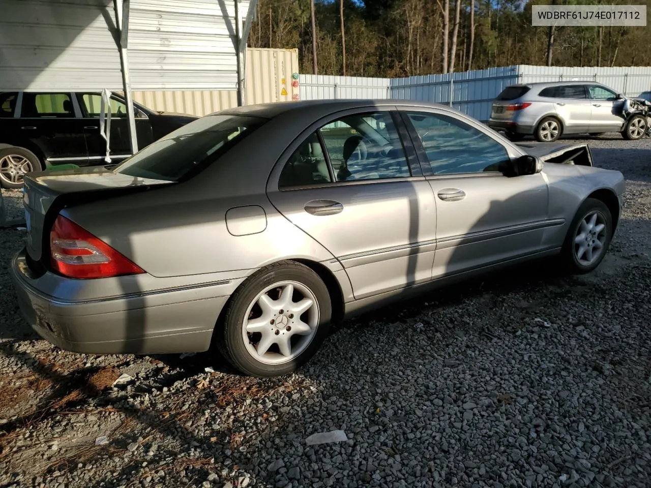 2004 Mercedes-Benz C 240 VIN: WDBRF61J74E017112 Lot: 75867894