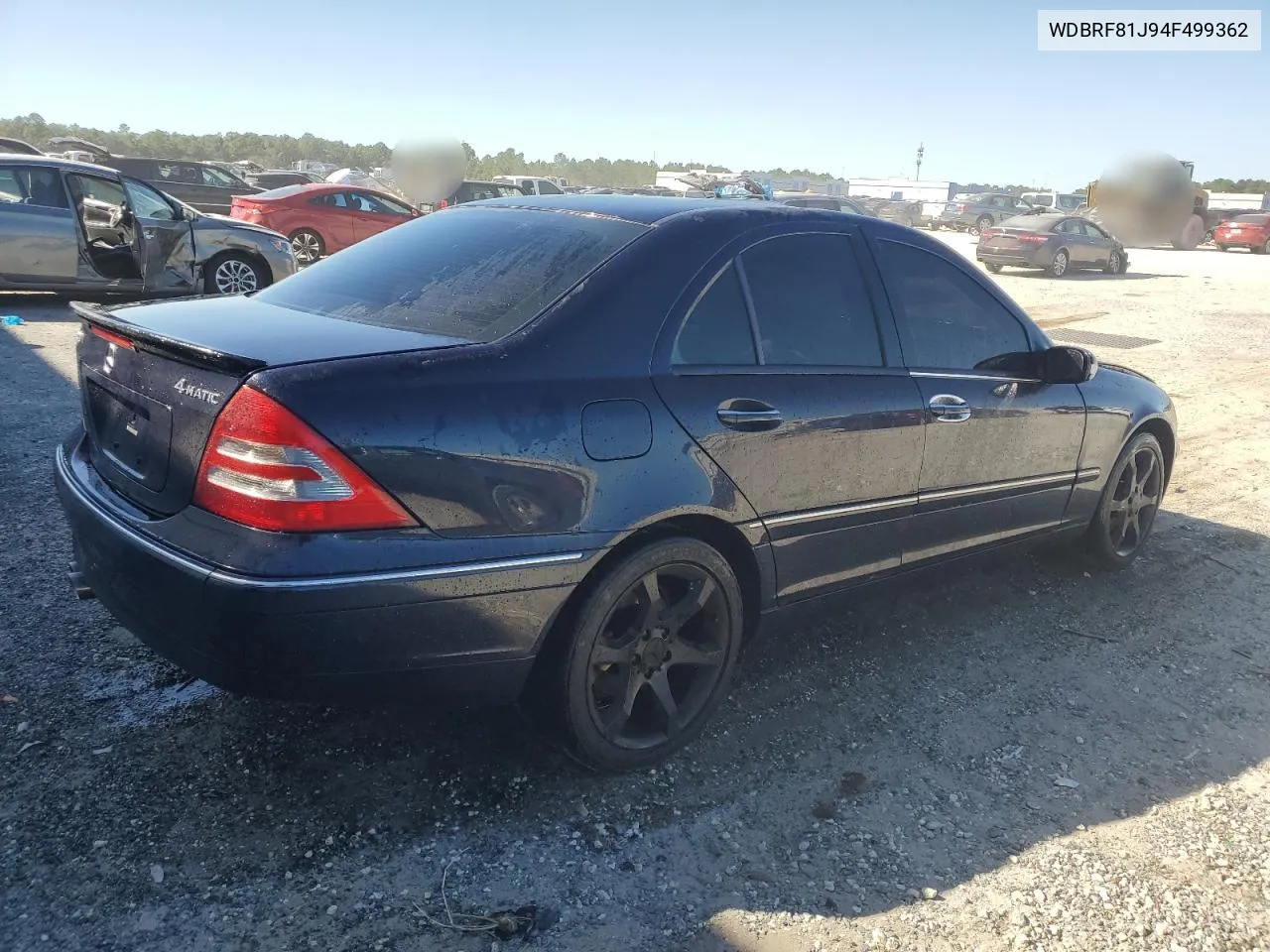 2004 Mercedes-Benz C 240 4Matic VIN: WDBRF81J94F499362 Lot: 76551754