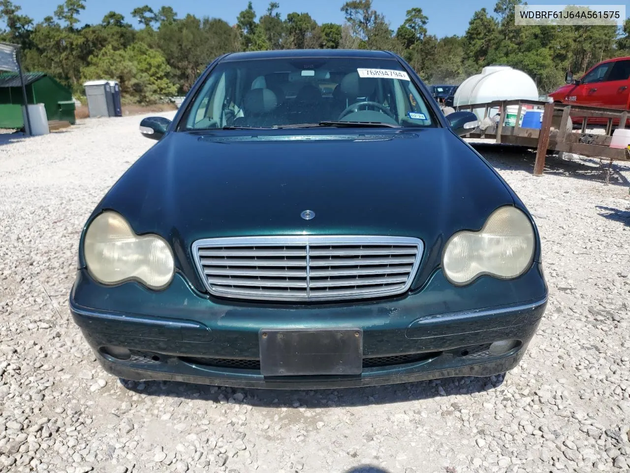 2004 Mercedes-Benz C 240 VIN: WDBRF61J64A561575 Lot: 76894794