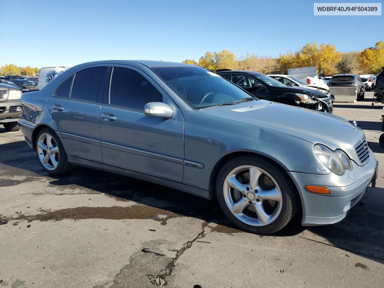 2004 Mercedes-Benz C 230K Sport Sedan VIN: WDBRF40J94F504389 Lot: 77351934