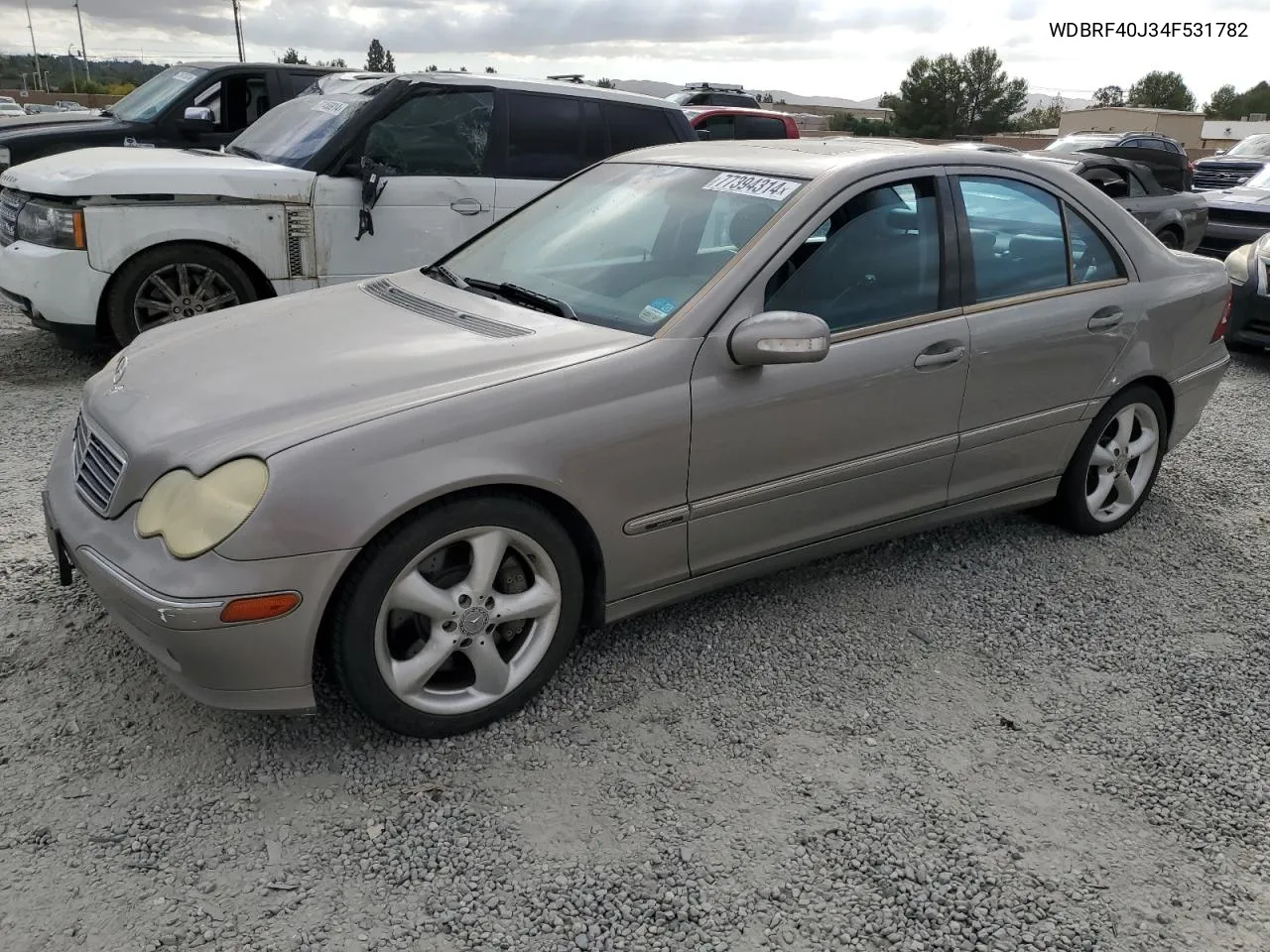 2004 Mercedes-Benz C 230K Sport Sedan VIN: WDBRF40J34F531782 Lot: 77394314