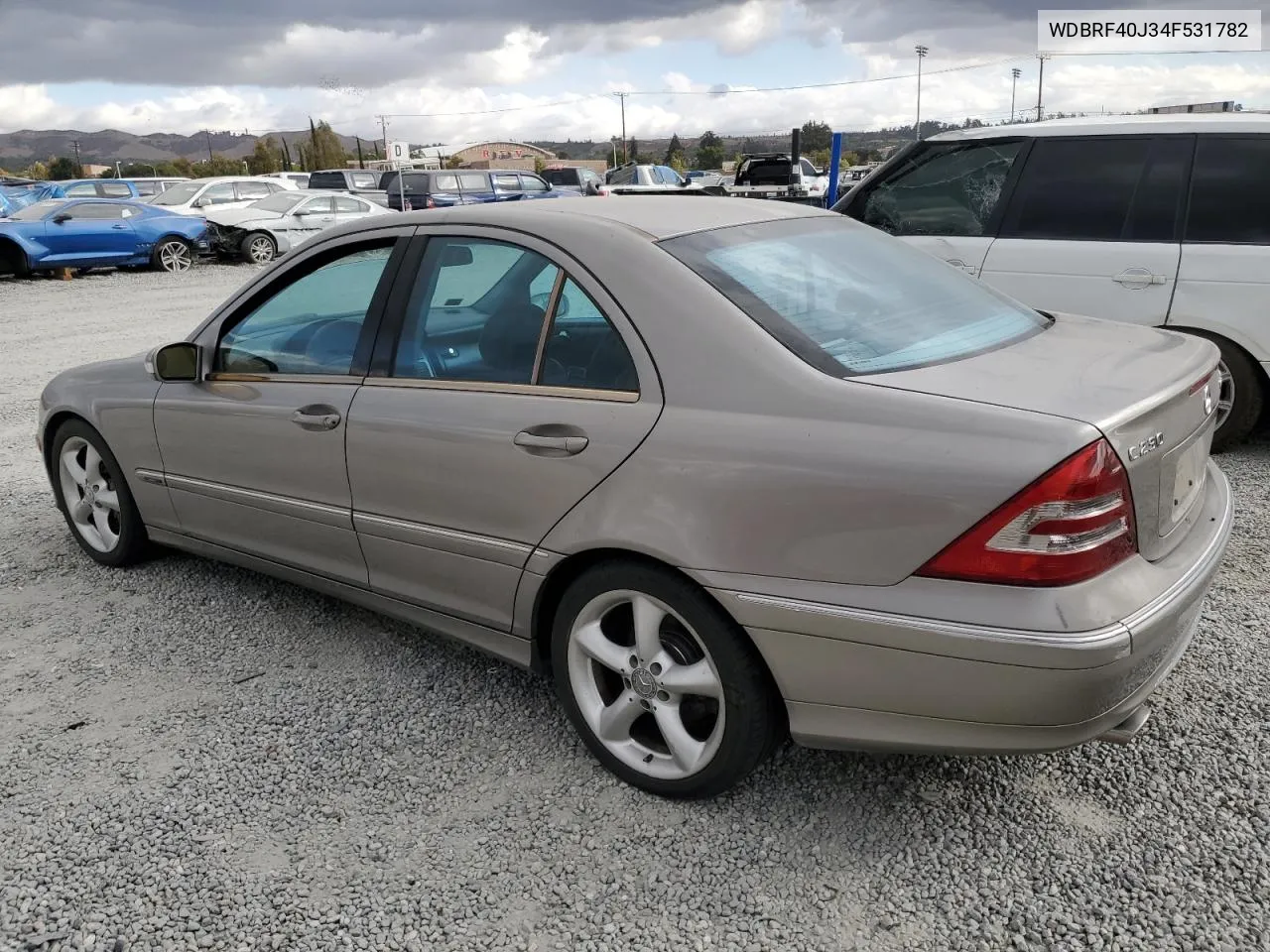 2004 Mercedes-Benz C 230K Sport Sedan VIN: WDBRF40J34F531782 Lot: 77394314