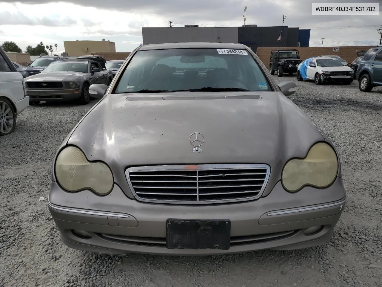 2004 Mercedes-Benz C 230K Sport Sedan VIN: WDBRF40J34F531782 Lot: 77394314