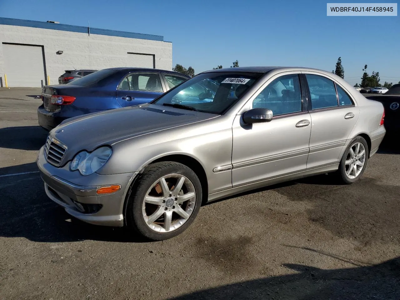 2004 Mercedes-Benz C 230K Sport Sedan VIN: WDBRF40J14F458945 Lot: 77407064