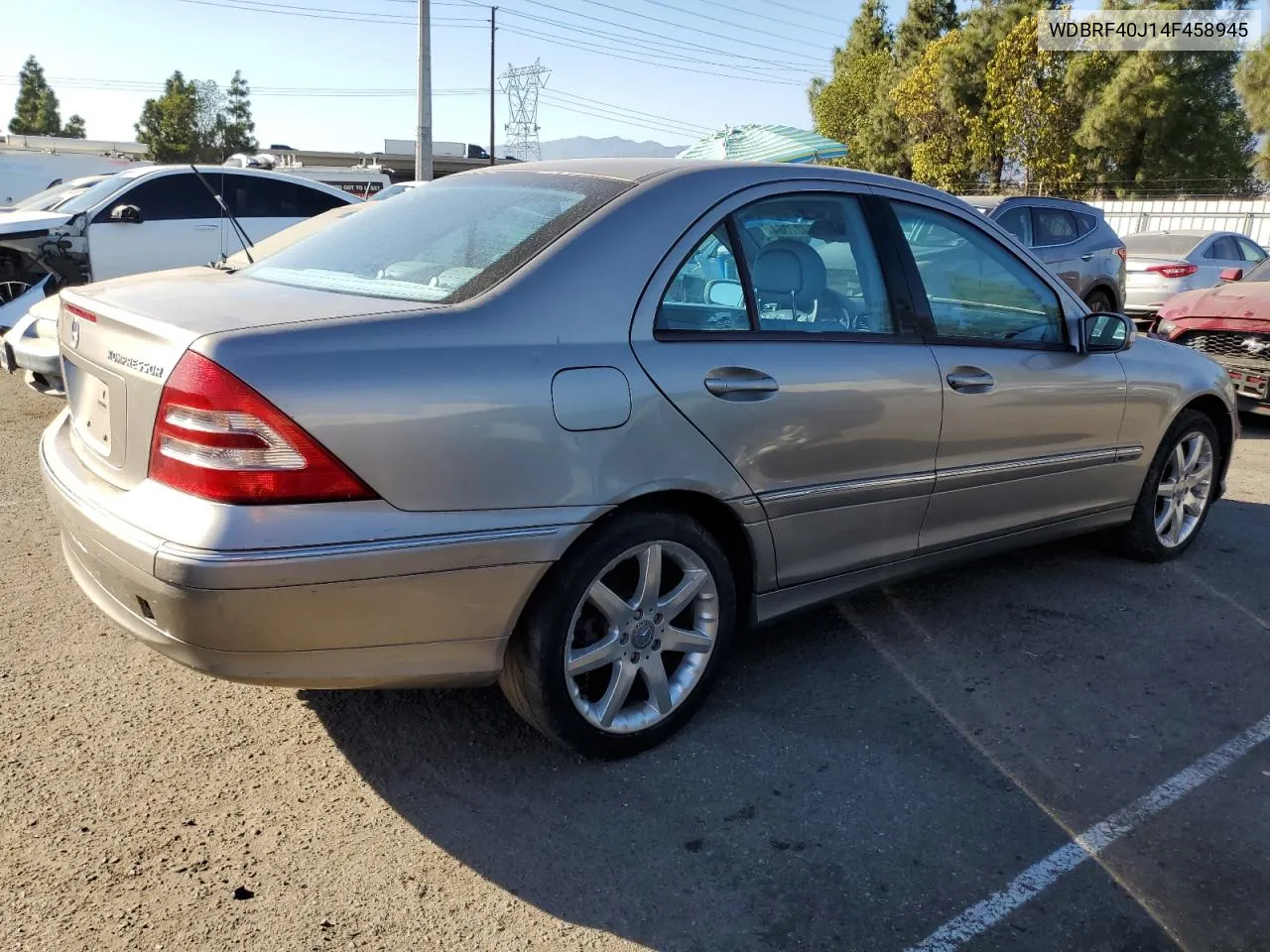 2004 Mercedes-Benz C 230K Sport Sedan VIN: WDBRF40J14F458945 Lot: 77407064