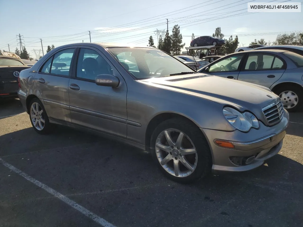 2004 Mercedes-Benz C 230K Sport Sedan VIN: WDBRF40J14F458945 Lot: 77407064