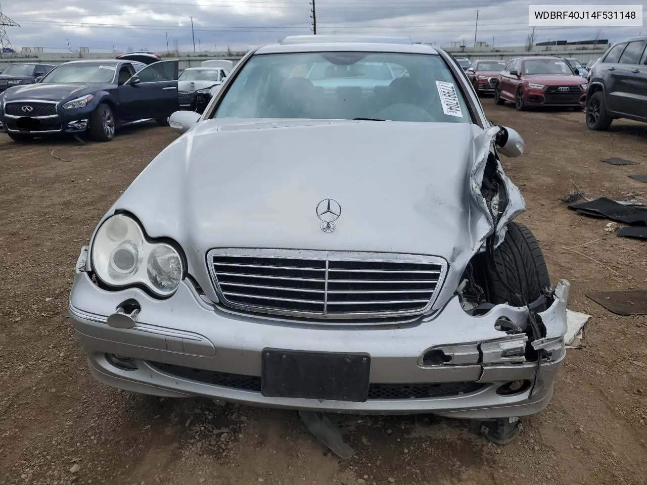 2004 Mercedes-Benz C 230K Sport Sedan VIN: WDBRF40J14F531148 Lot: 77991704