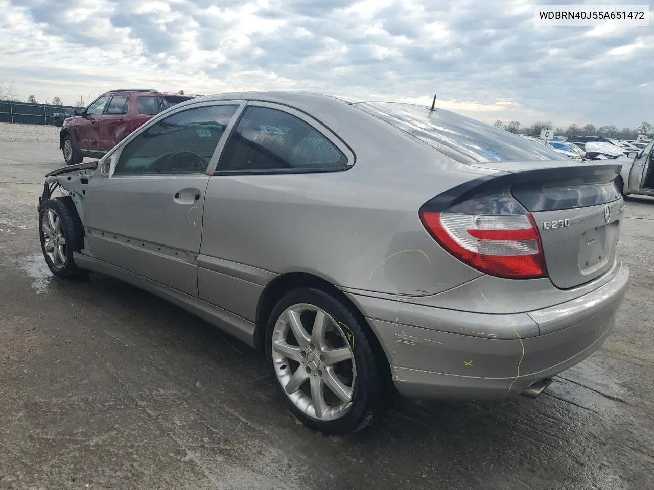 WDBRN40J55A651472 2005 Mercedes-Benz C 230K Sport Coupe