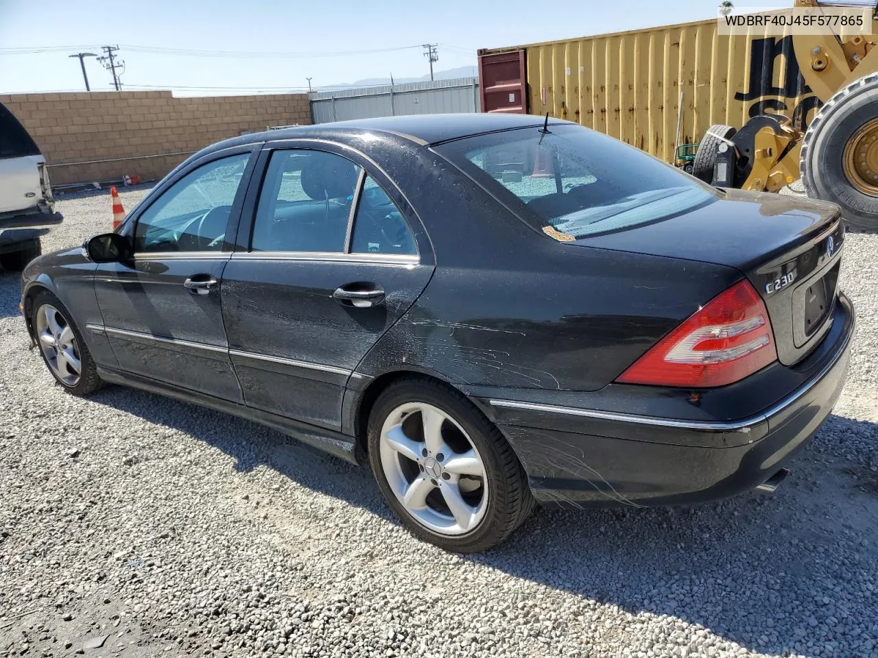 2005 Mercedes-Benz C 230K Sport Sedan VIN: WDBRF40J45F577865 Lot: 58958324