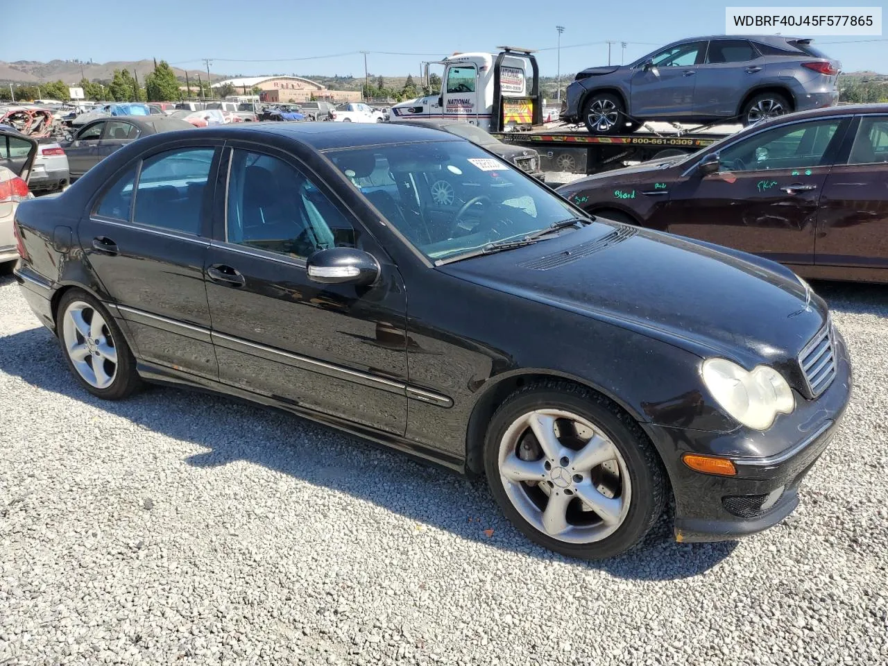 2005 Mercedes-Benz C 230K Sport Sedan VIN: WDBRF40J45F577865 Lot: 58958324