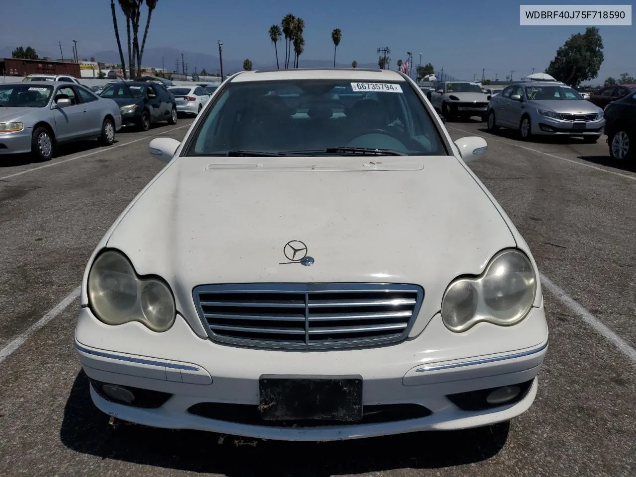 2005 Mercedes-Benz C 230K Sport Sedan VIN: WDBRF40J75F718590 Lot: 66735794