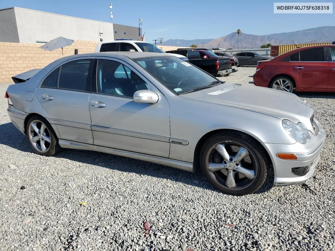 2005 Mercedes-Benz C 230K Sport Sedan VIN: WDBRF40J75F638318 Lot: 68863974