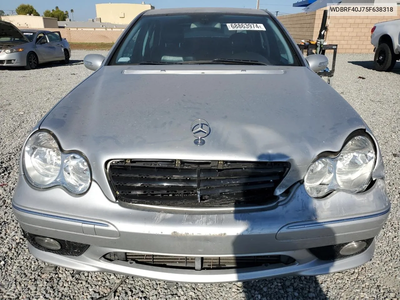 2005 Mercedes-Benz C 230K Sport Sedan VIN: WDBRF40J75F638318 Lot: 68863974