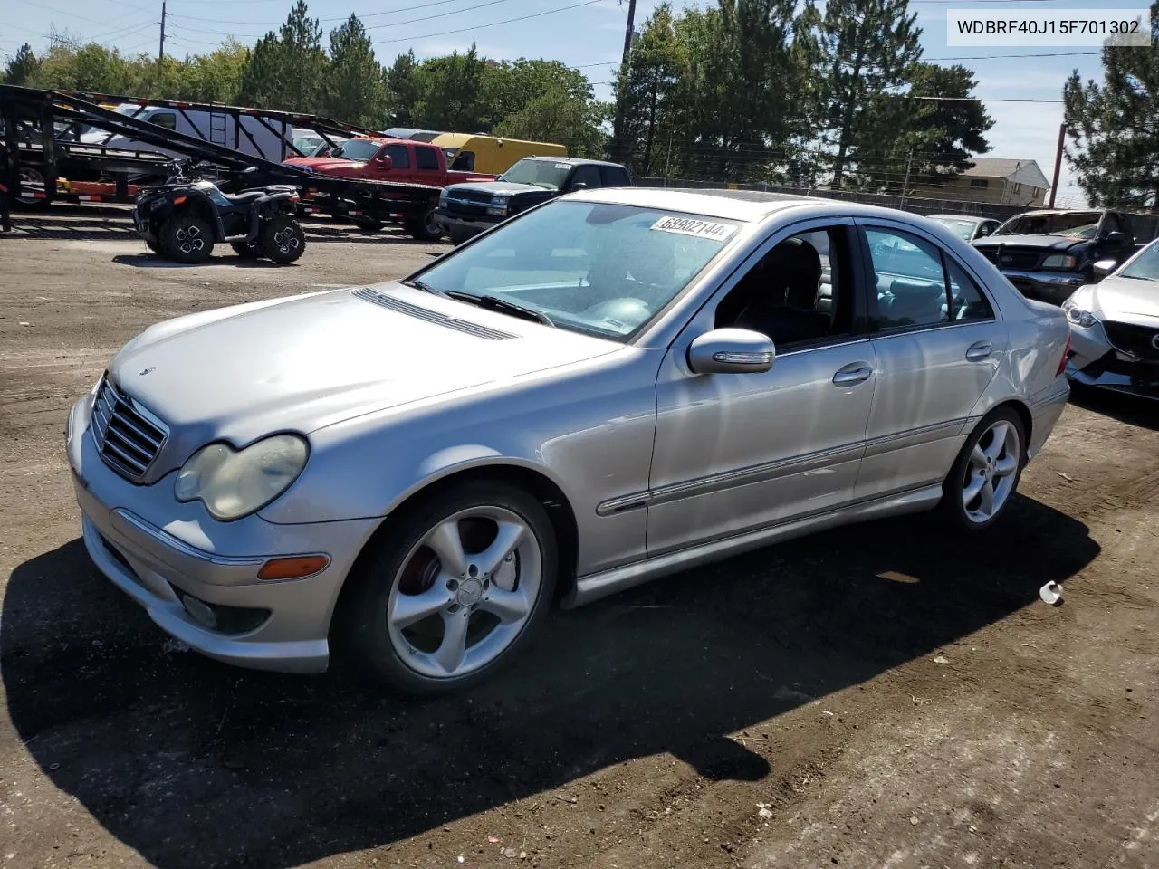 2005 Mercedes-Benz C 230K Sport Sedan VIN: WDBRF40J15F701302 Lot: 68902144