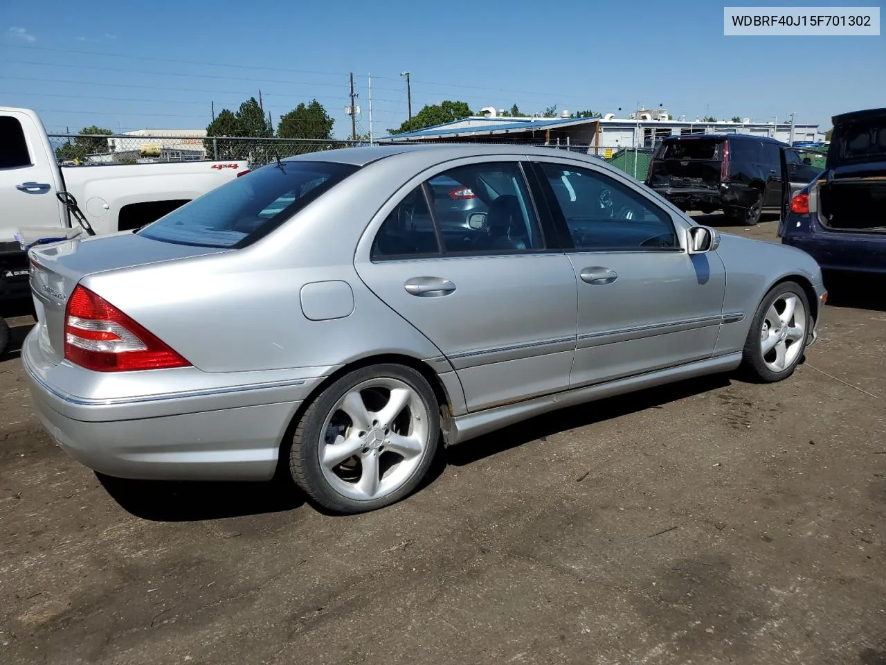 2005 Mercedes-Benz C 230K Sport Sedan VIN: WDBRF40J15F701302 Lot: 68902144