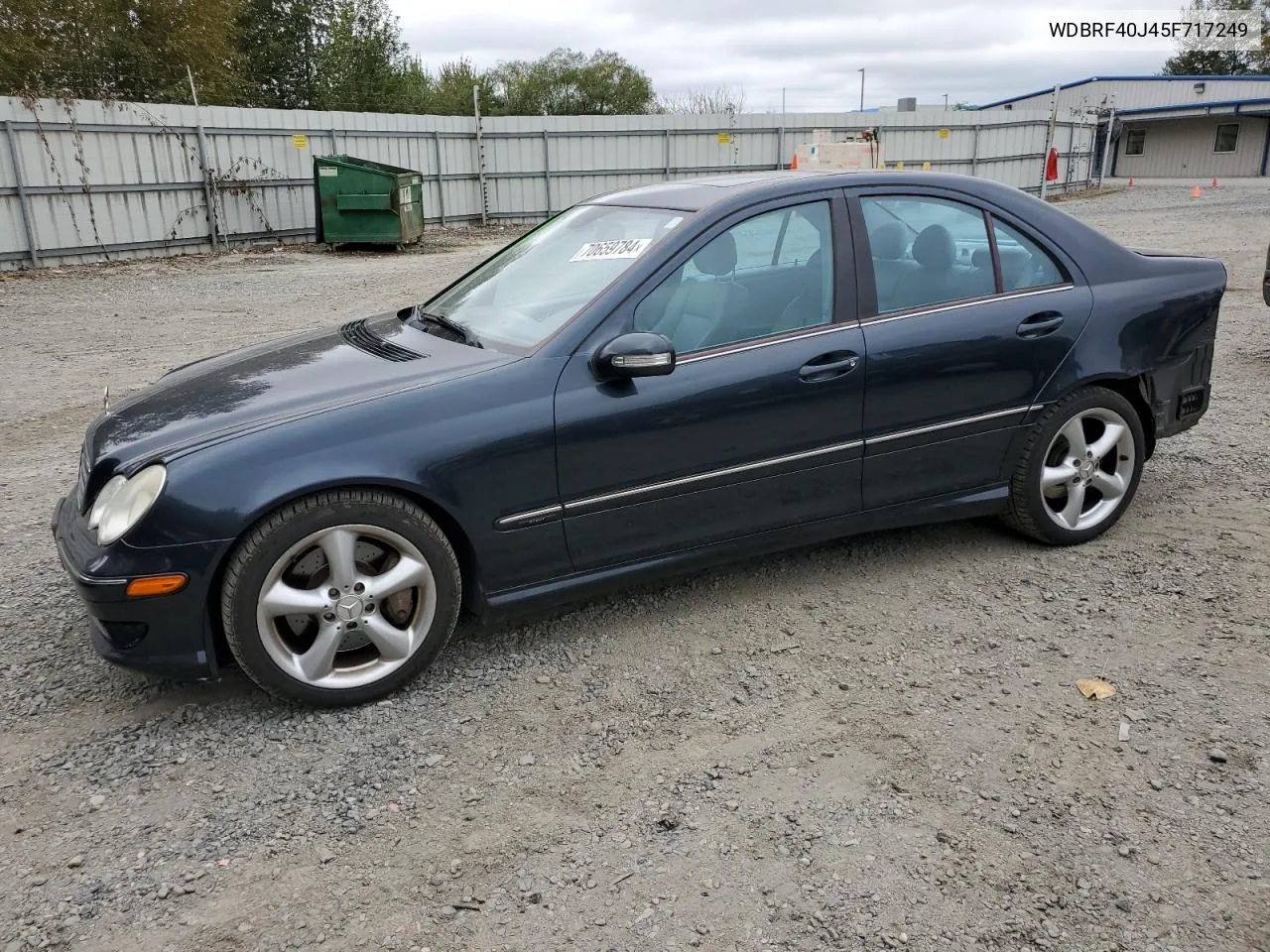 2005 Mercedes-Benz C 230K Sport Sedan VIN: WDBRF40J45F717249 Lot: 70659784